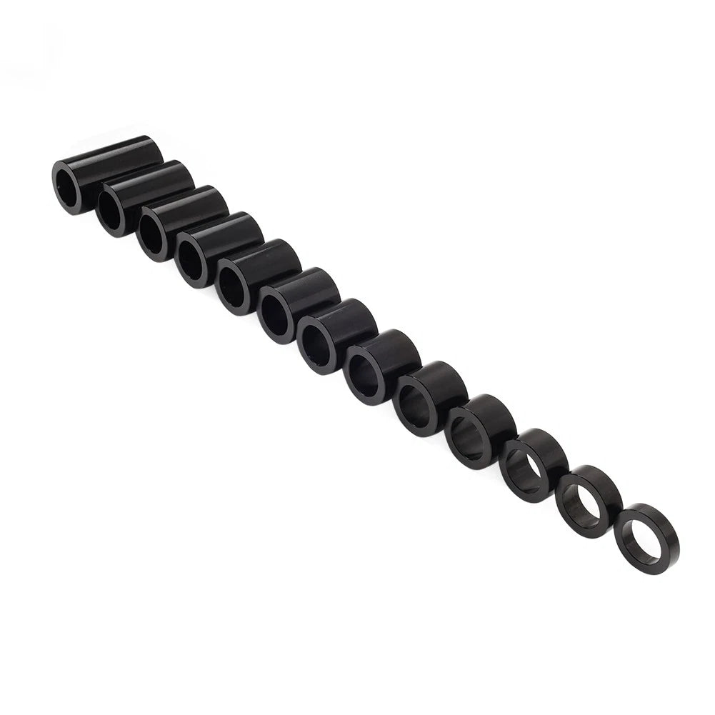 Black Wheel Axle Spacer Kit ID 3/4" OD 1 1/8" For Harley Softail Dyna Road King