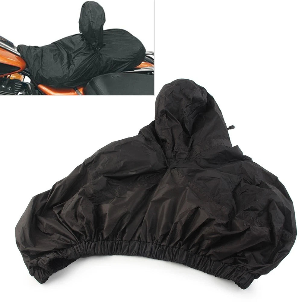 1x Waterproof Seat Rain Cover w/ Driver Backrest For Harley Street Electra Glide