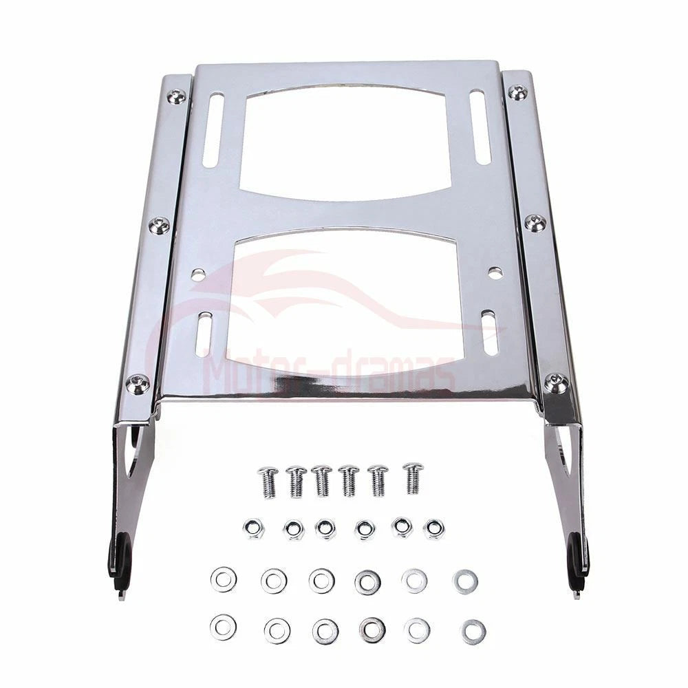 Chrome 2-Up Tour Pack Pak Mounting Bracket Rack for Harley 2009-13 Electra Glide