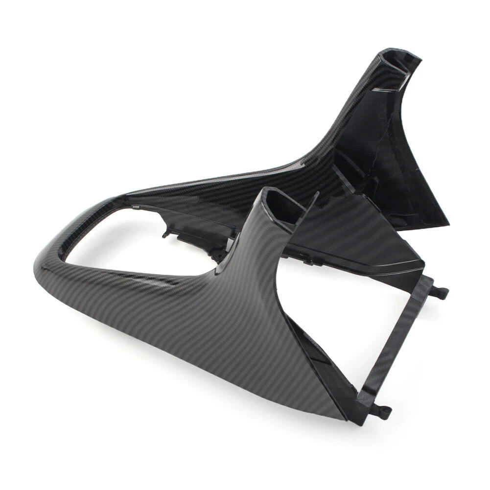1x Front Console Cover Surround Trim For VW Golf MK6 2009-14 Carbon Fiber Black