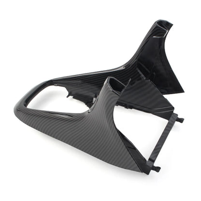 1x Front Console Cover Surround Trim For VW Golf MK6 2009-14 Carbon Fiber Black