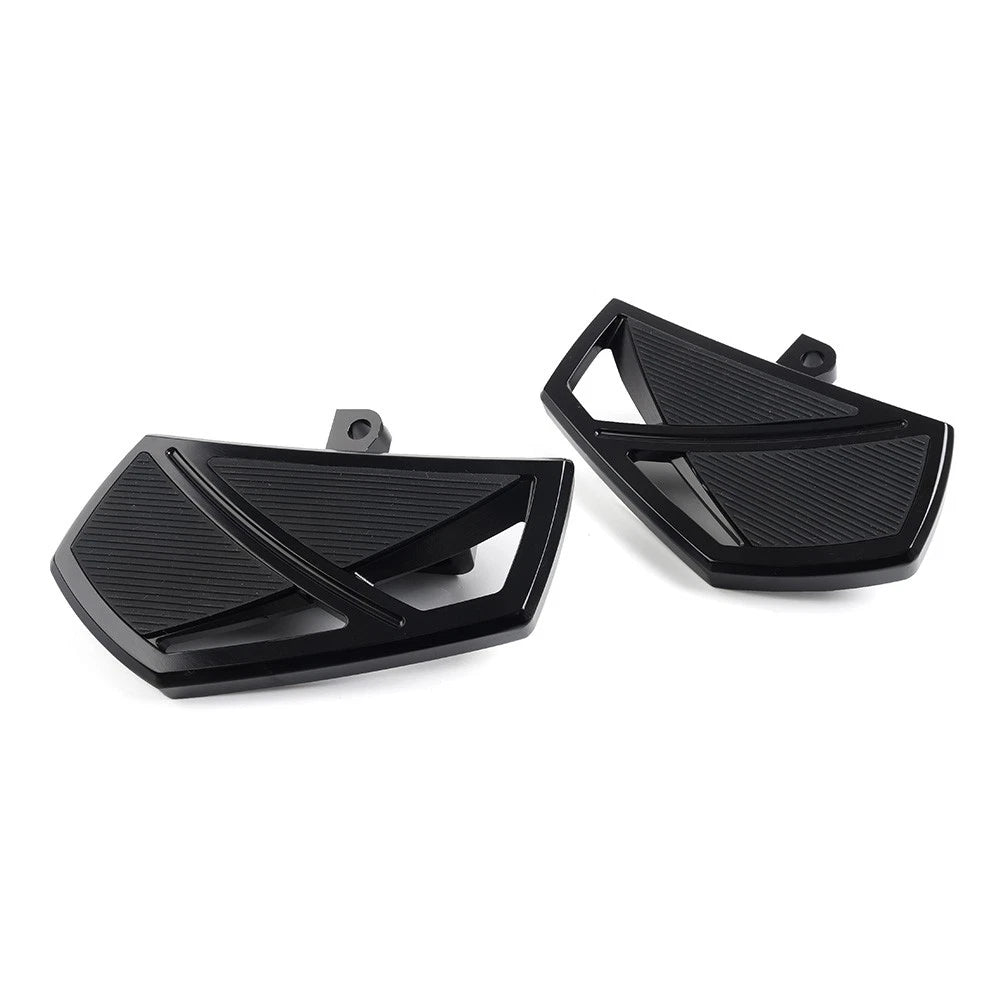 1 Pair of Black Floorboard Footrest Footpegs For Harley Softail 2018-2023