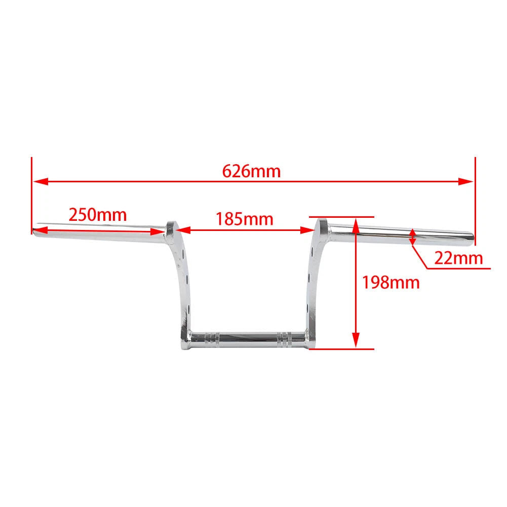 7/8" Handlebars Z Bar Drag Bars Fit Harley For Honda For Chopper Cruiser Bobber