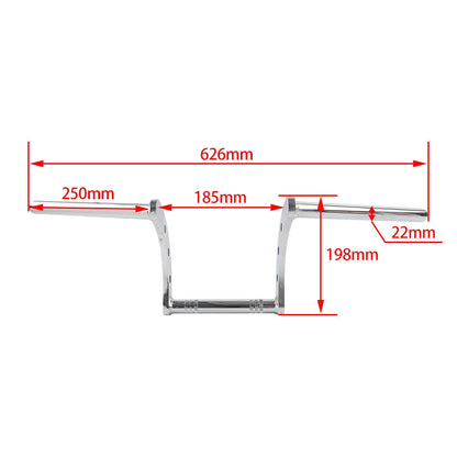 7/8" Handlebars Z Bar Drag Bars Fit Harley For Honda For Chopper Cruiser Bobber