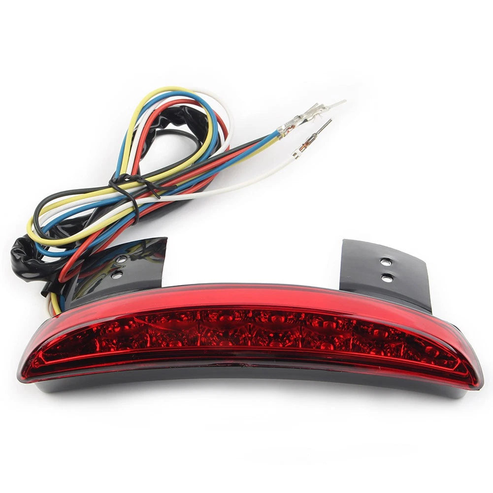 Motorcycle Rear Mudguard Edge Brake Tail Light Red For Harley Breakout Bobber