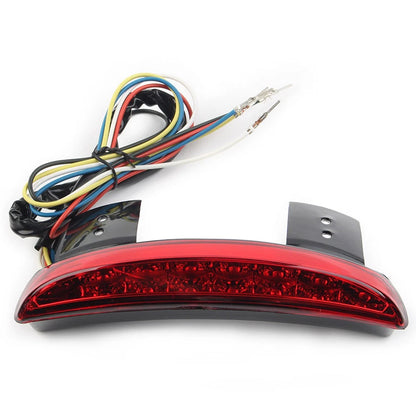 Motorcycle Rear Mudguard Edge Brake Tail Light Red For Harley Breakout Bobber