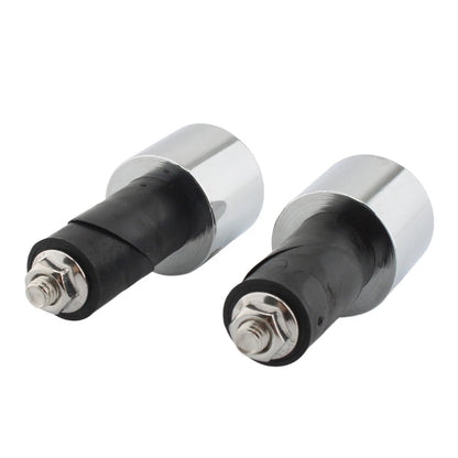 18mm 2pcs Motorcycle Chrome Handlebar End Caps For Yamaha VMAX 400 450 500 750