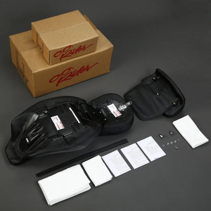 Driver & Passenger Seat Backrest Pad Fit For Harley Touring Electra Glide 14-23