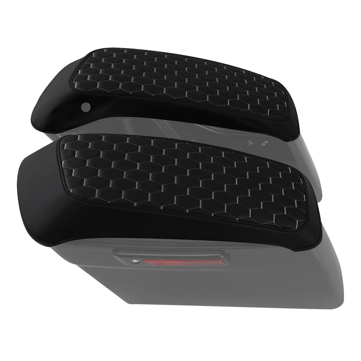 Black White Hard Saddlebags Lids Covers For Harley Electra Street Glide 14-23 22