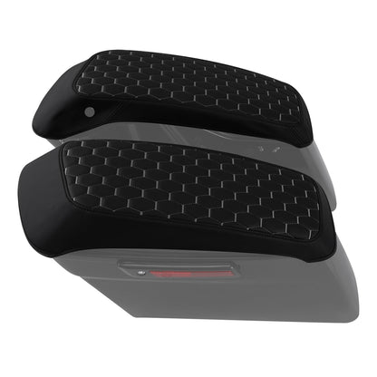 Black White Hard Saddlebags Lids Covers For Harley Electra Street Glide 14-23 22