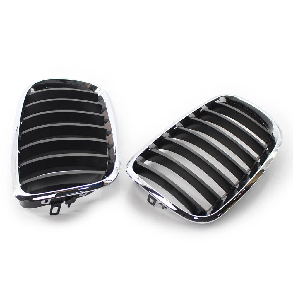 Front Bumper Mesh Grille Slat Grill For BMW E70 X5 & E71 X6 2008-13 Pair Car US