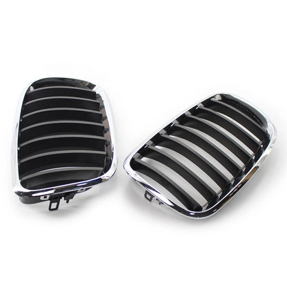 Front Bumper Mesh Grille Slat Grill For BMW E70 X5 & E71 X6 2008-13 Pair Car US