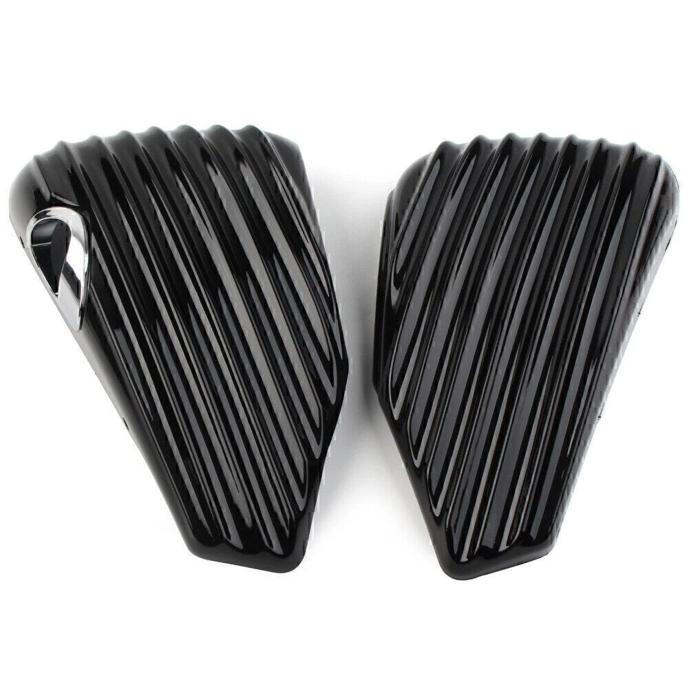 Left & Right Side Oil Tank Battery Cover Fit Harley Sportster XL883 XL1200 04-13