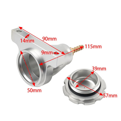 Silver Upgraded Billet Hydraulic Clutch Reservoir w/O-Ring Universal Application