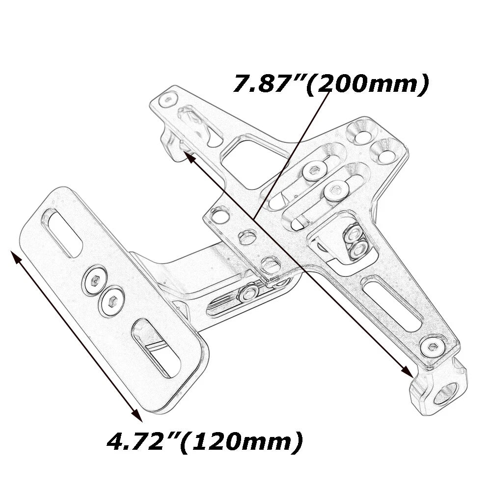 Motorcycle License Plate Bracket Fender Eliminator Kit Tail Tidy Mount LED Light