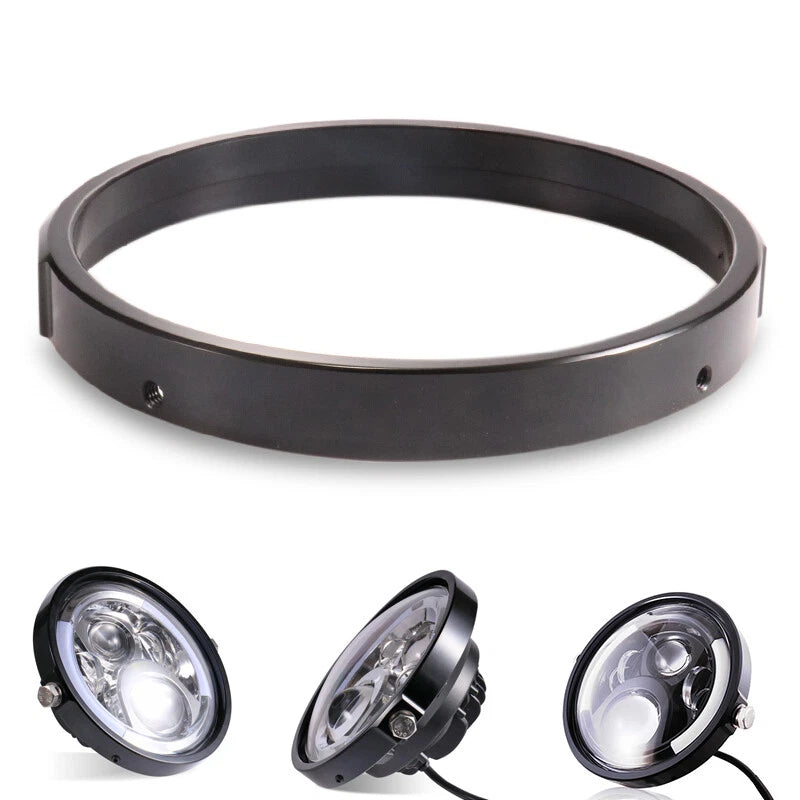 1Pcs Round 7" inch Motorcycle Headlight Mounting Bracket Ring Black Universal