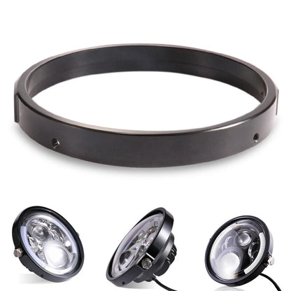 1Pcs Round 7" inch Motorcycle Headlight Mounting Bracket Ring Black Universal