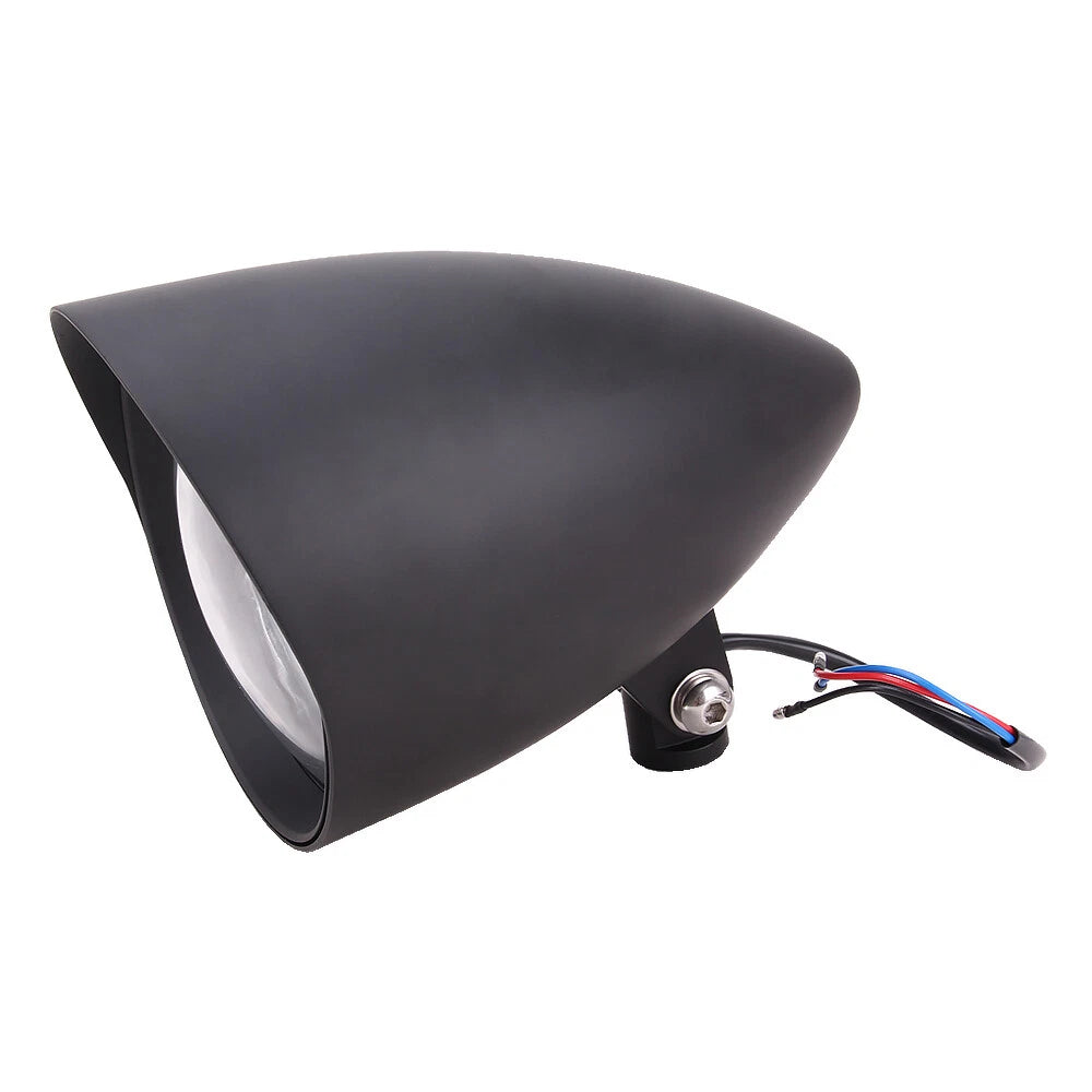 5.75" Motorcycle Black Visor Bullet Headlight Lamp For Harley Bobber Chopper H4
