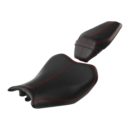 Rider Driver Passenger Seat Pad Cushion Fit For Kawasaki Z900 ZR900 17-23 Black