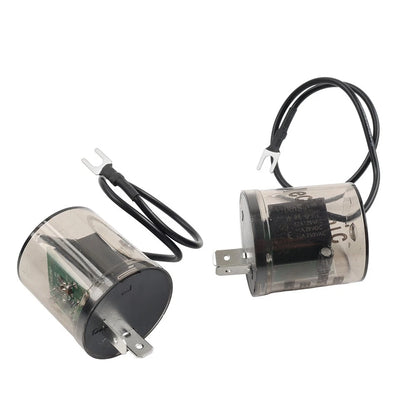 12V 2Pin LED Flasher Relay Heavy Duty Turn Signal with Ground Wire EF32 20Amps
