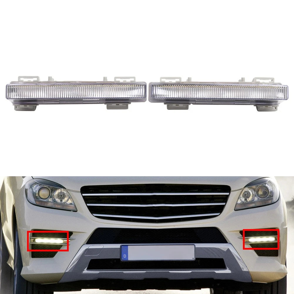 2pcs Front Daytime Running Light For Mercedes Benz W166 ML550/ML63 2012-2015