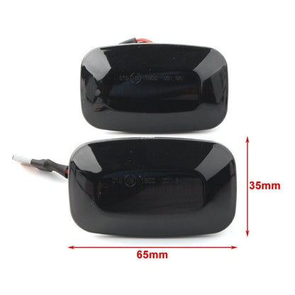 Dynamic LED Sequential Side Marker Light Fit Toyota Land Cruiser Black Shell US
