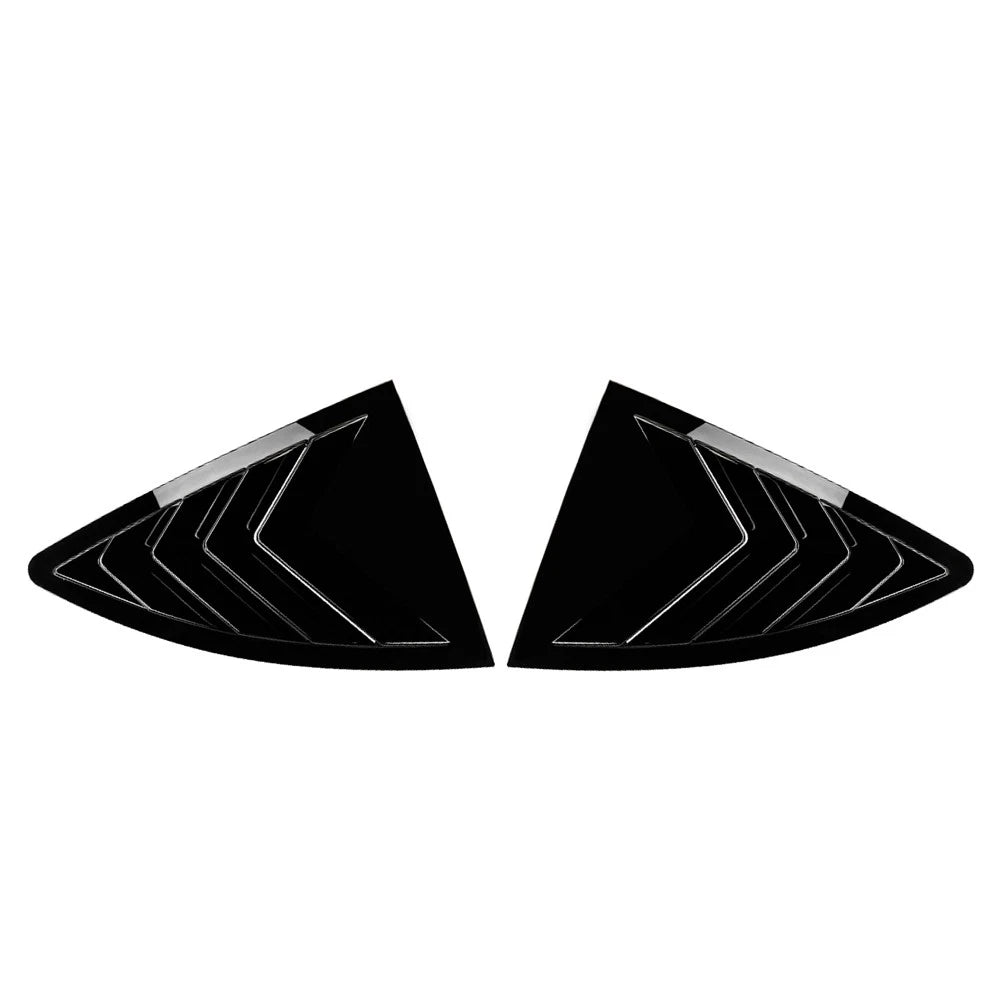 2x Window Louver Shutter Cover Glossy BLK For Toyota GT86 For Subaru BRZ 2013-20
