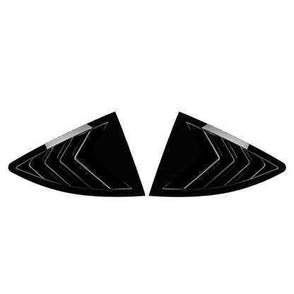 2x Window Louver Shutter Cover Glossy BLK For Toyota GT86 For Subaru BRZ 2013-20
