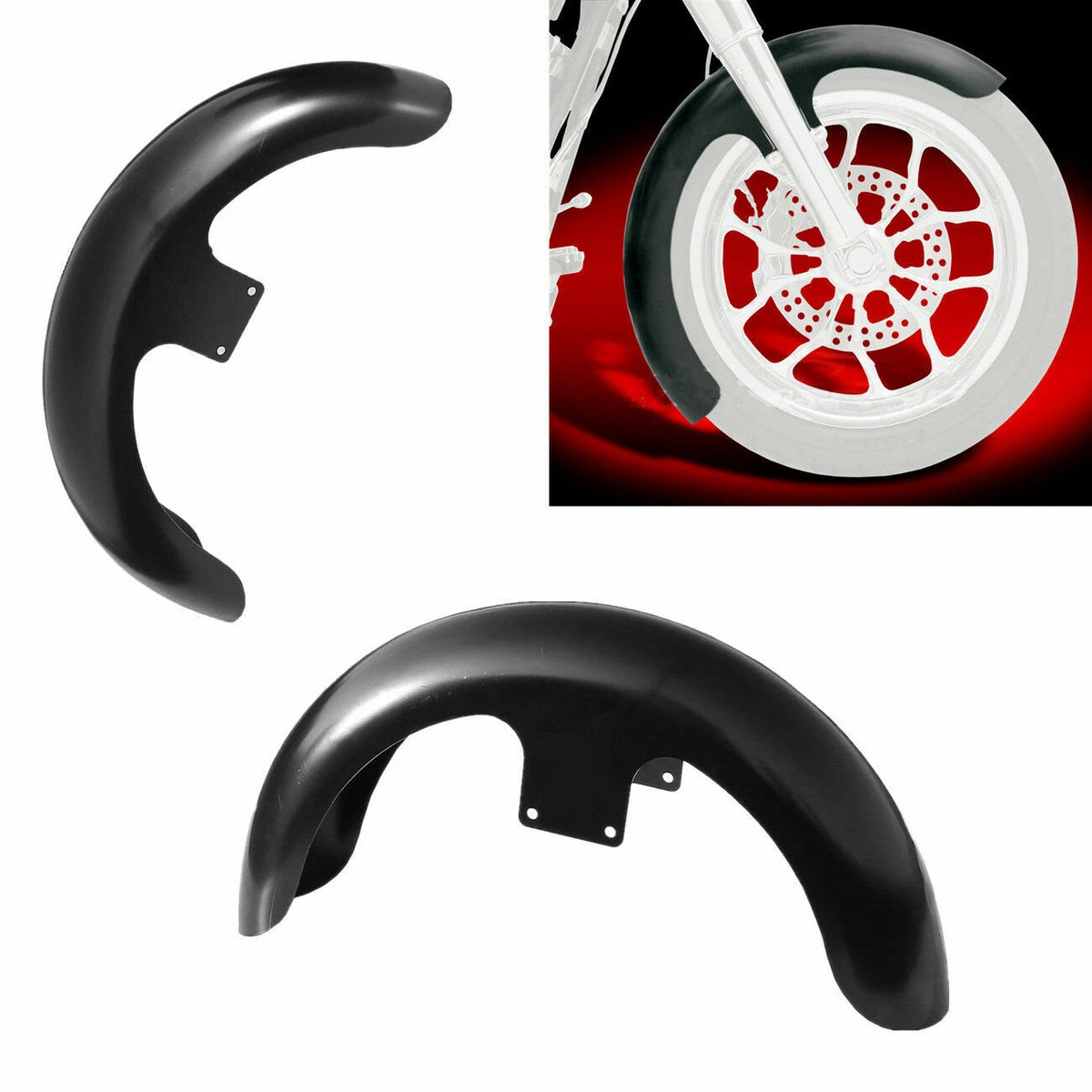21" Front Wheel Rim Dual Hub & Fender Fit For Harley Electra Road Glide 2008-13