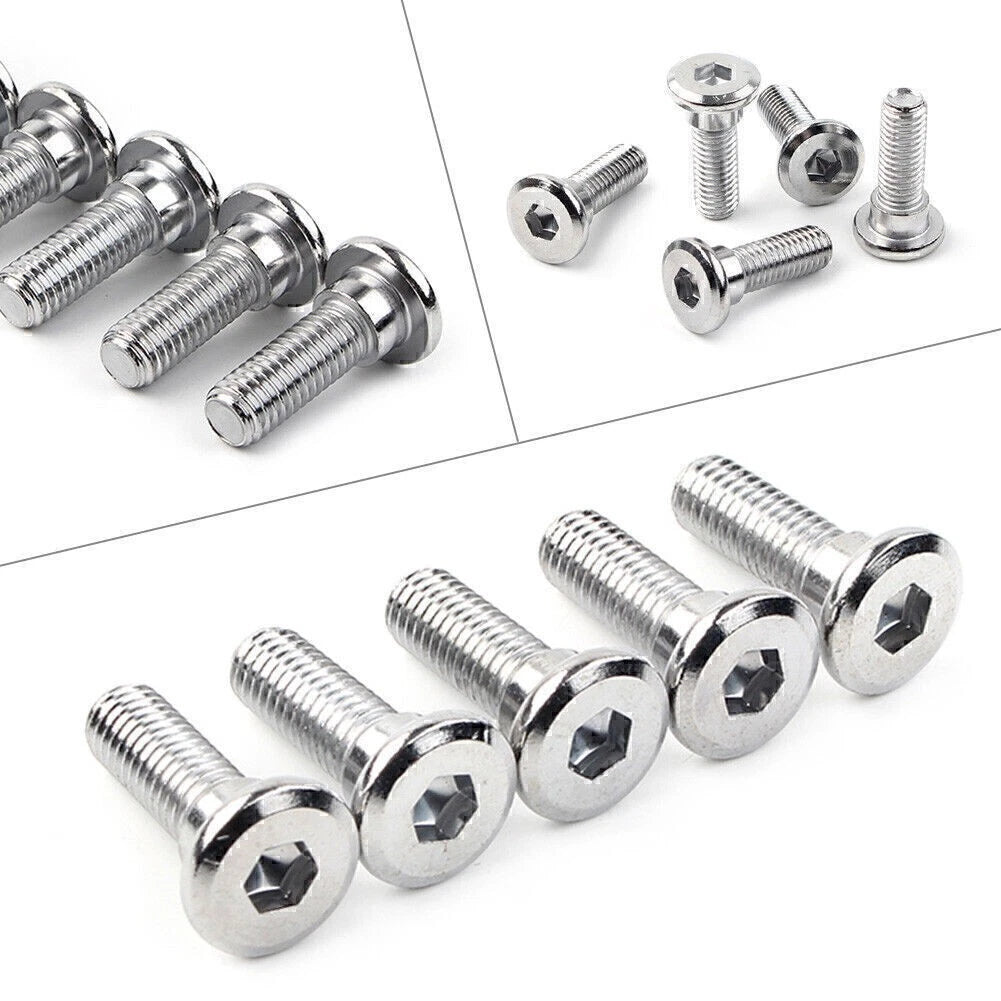 5x M8x25mm x 1.25 Steel Bolts Ti Hex Socket Disc Brake Rotor Screws Fasteners US