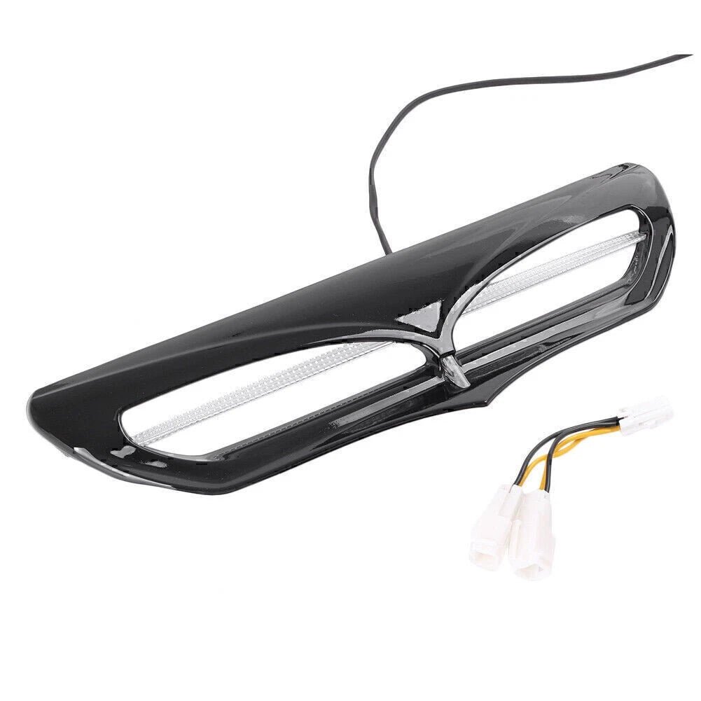 1x Black Batwing Fairing Bent Trim Accent w/ LED Lights Cover Fit Harley Touring