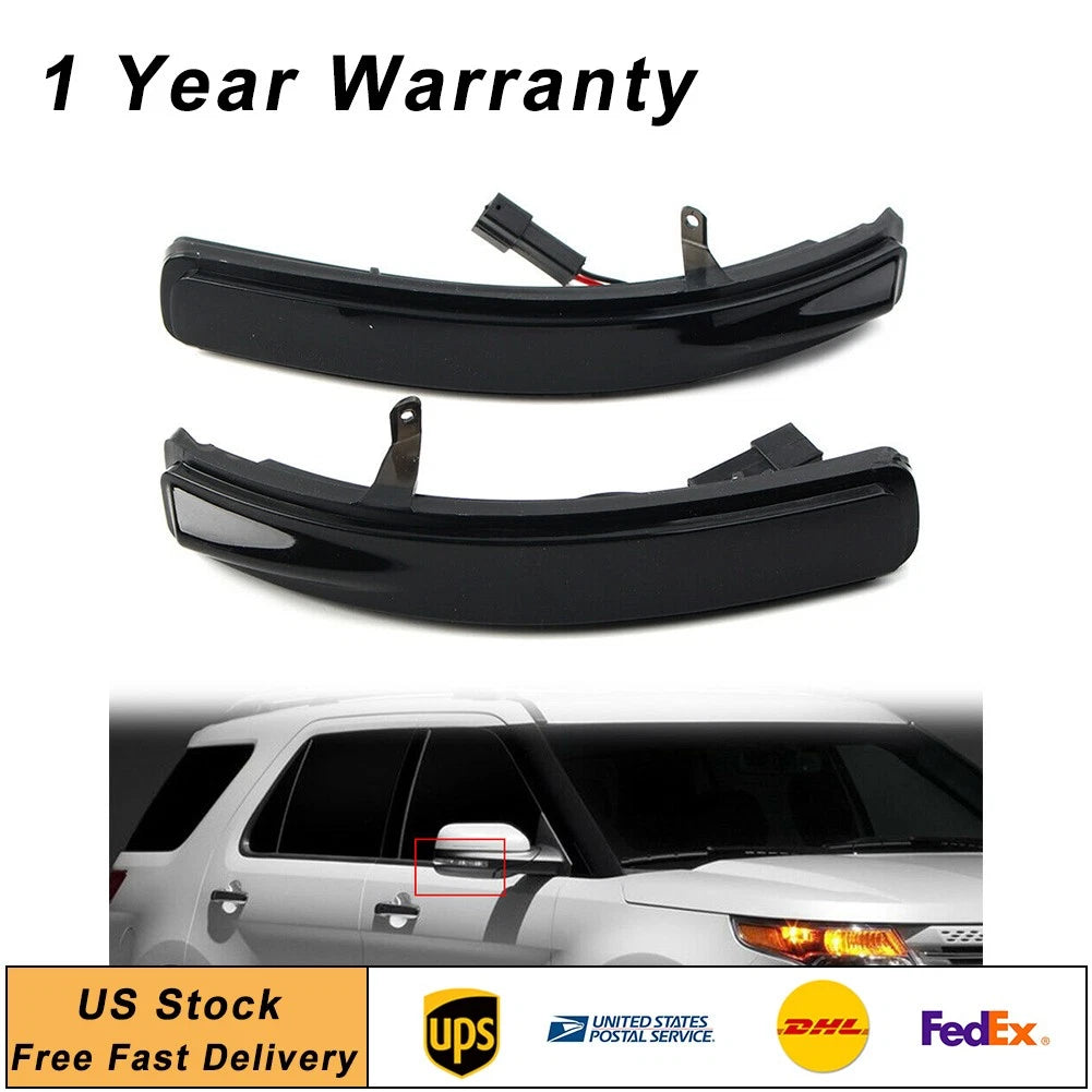 2x Side Mirror Dynamic Turn Signal Sequential Light For Ford Explorer 2011-19 US