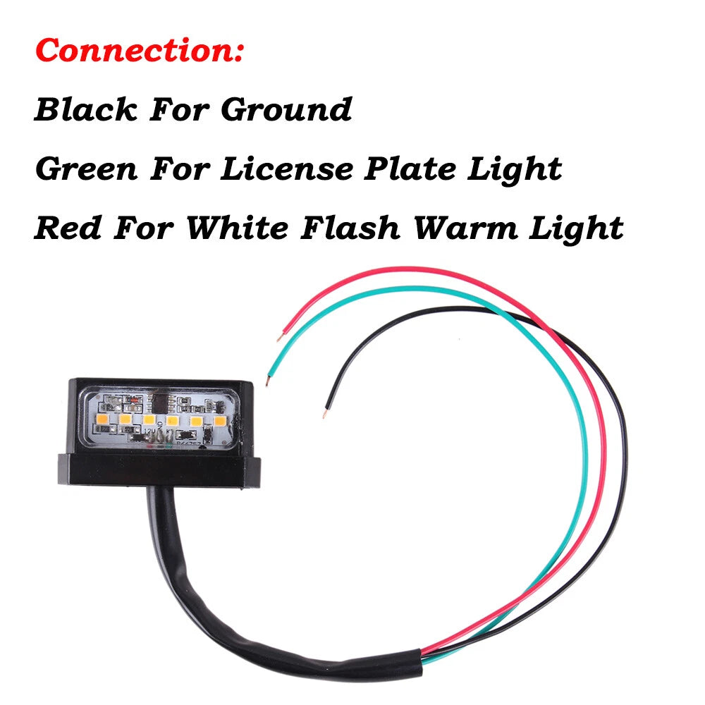 Motorcycle License Plate Bracket Fender Eliminator Kit Tail Tidy Mount LED Light