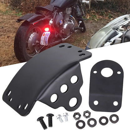 Motorcycle Black Side Mount License Plate Bracket Holder For Harley Chopper Dyna
