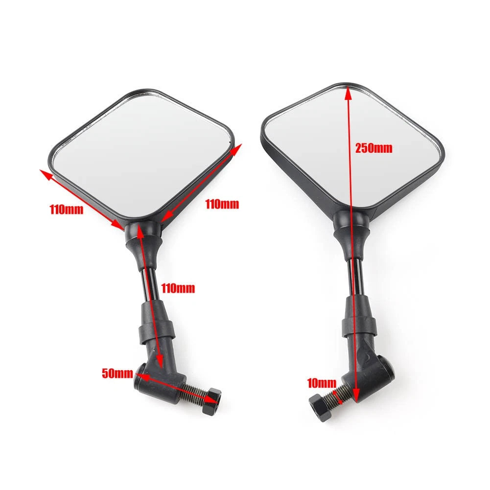 1 Pair Motorcycle Rearview Mirror For Suzuki DR 200 250 DR350 DRZ 400 650