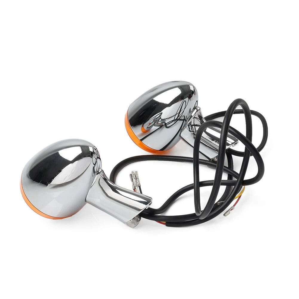 Rear Turn Signals Lights Fit For Harley Sportster XL 883 1200 1992-2023 Chrome