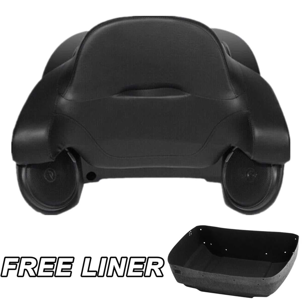 Black King Trunk Pad Speakers Fit For Harley Touring Glide 2014-Up