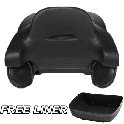 Black King Trunk Pad Speakers Fit For Harley Touring Glide 2014-Up