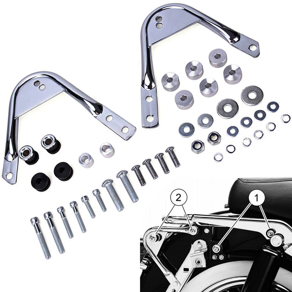 Chrome Front Rear Docking Hardware Kit For Harley Touring Road King Glide 97-08