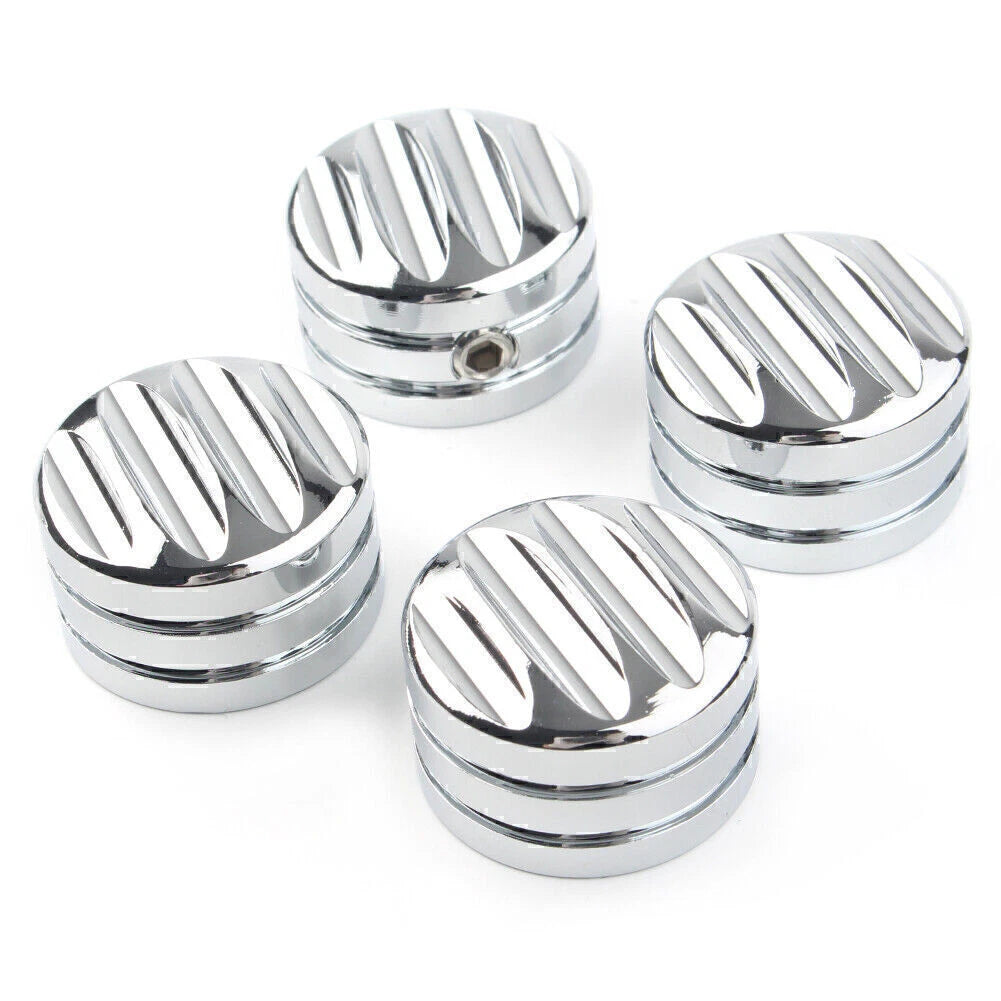 4ⅹ Head Bolt Cover Cap for Harley Twin Cam 1999-Later & Evo 1985-1999 Chrome USA