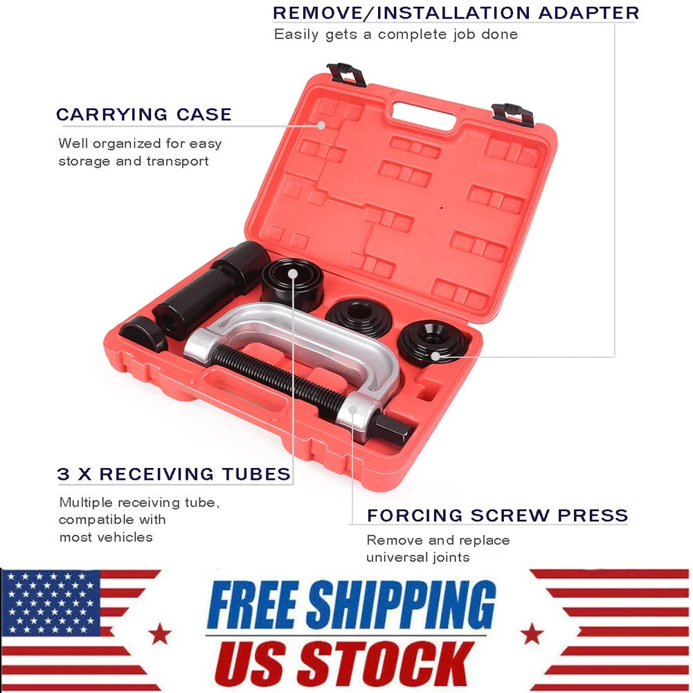 Heavy Duty Ball Joint Service Tool Press U-Joint Removal Tool Kit Drive Adapters