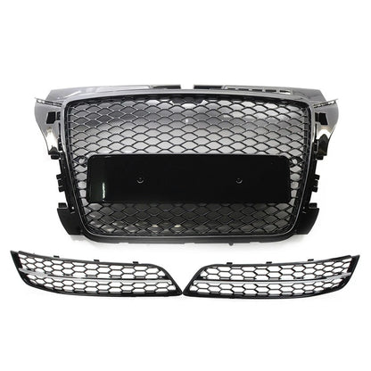 Front Radiator Grille With Fog Light Cover Set For Audi A3 8P 2009-2012 US