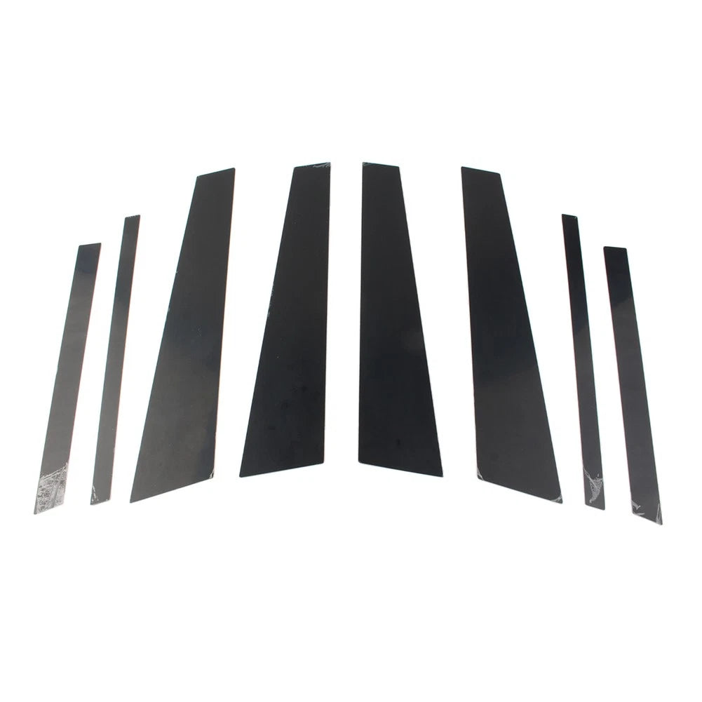8 Pcs Car Bright Black Door Window Pillar Post Cover Trim For BMW X3 F25 2011-17