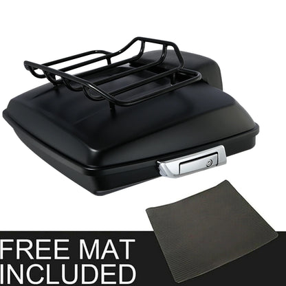 Matte Black Razor Trunk Backrest Pad Top Rack Fit Fit For Harley Touring 2014-Up