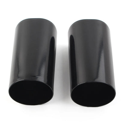 Pair 6.5" Fork Slider Covers Cowbell Black For Harley Touring FL 1984-2012 2013