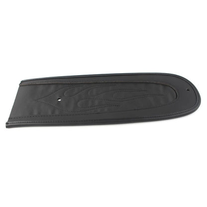 Flame Stitch Leather Rear Fender Bib For Harley Dyna 2006-2017 Motorcycle Black