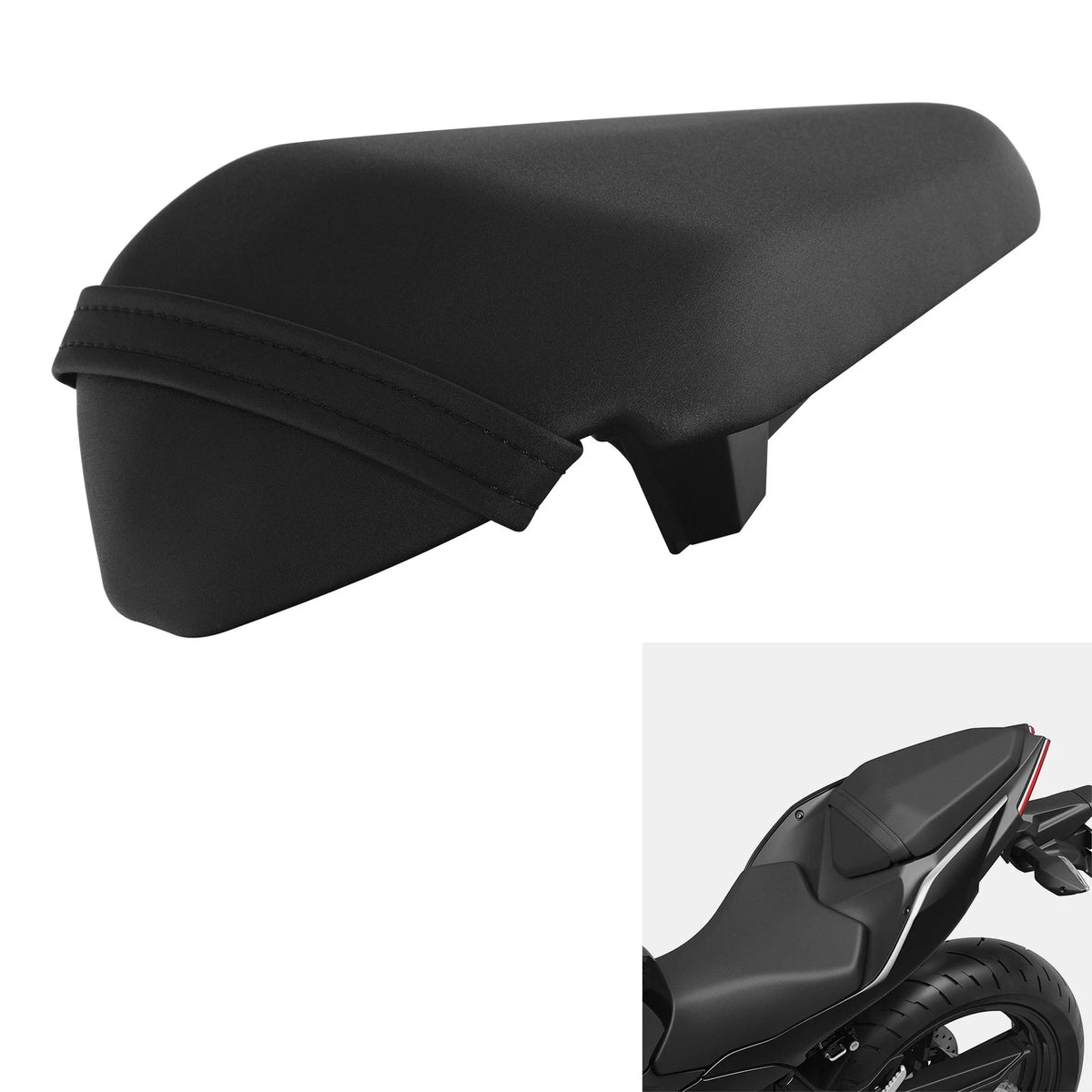Black Rear Passenger Seat Pillion Fit For Kawasaki Ninja 500 2026-2026