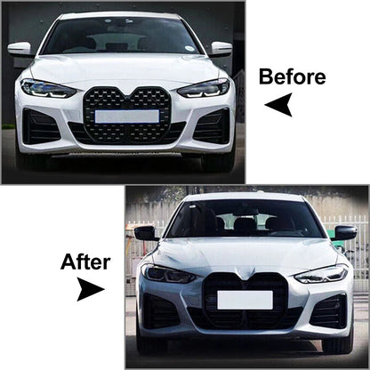 Double Line Front Bumper Center Kidney Grille For BMW 4 Series G22 G23 2dr 21-23