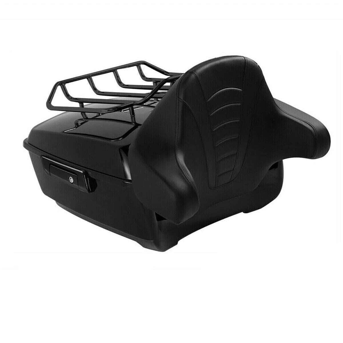 King Trunk Backrest Pad Mount Rack Fit For Harley Touring Street Glide 97-08 US