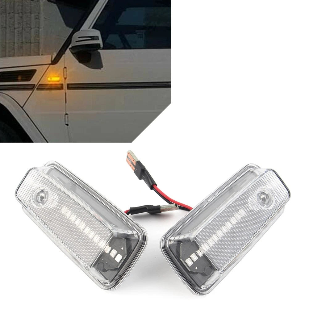 LED Dynamic Side Turn Light Clear For Mercedes Benz G-Class W461 W463 G500 86-02
